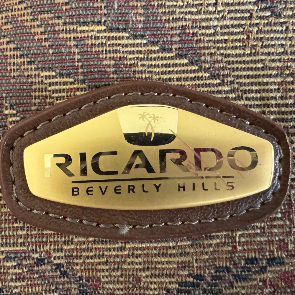 Ricardo Brand Brown Multicolor Tropical-Print Shoulder Bag - Picture 8 of 16
